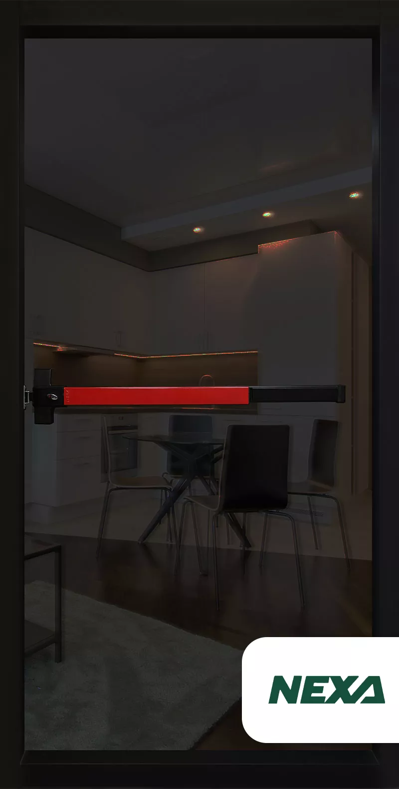 44 Black Glass Fire-Rated Door - Image 1