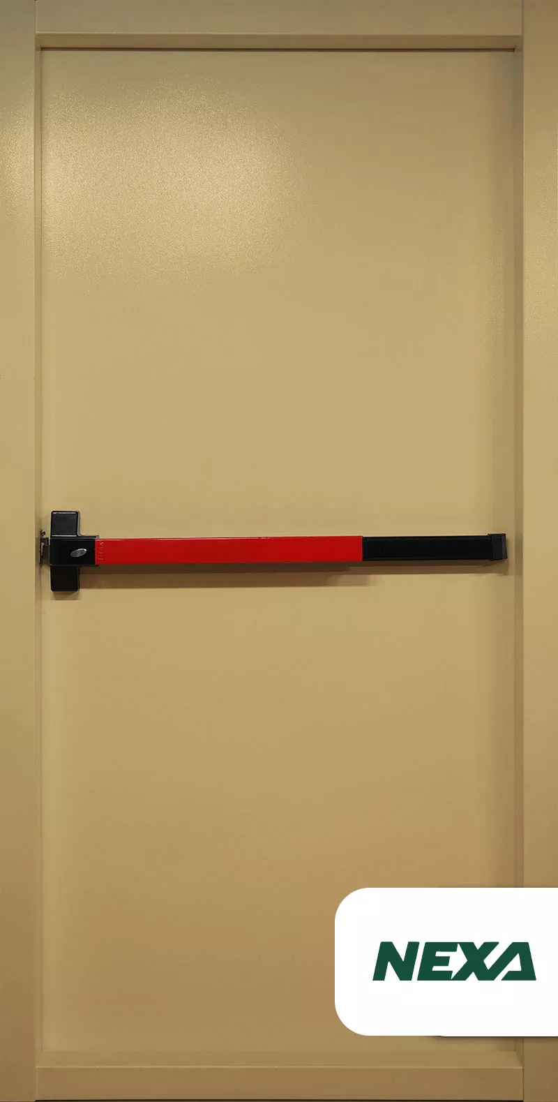 43 Beige Fire-Rated Metal Door with Brownish Tint - Image 1